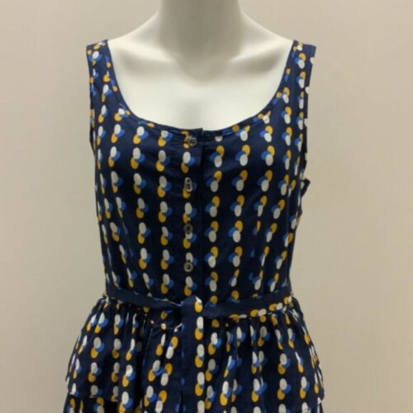 A.P.C. Rue Madame Paris Women’s Size 38 US 6 Navy Multicolor Sleeveless Dress - Picture 11 of 11